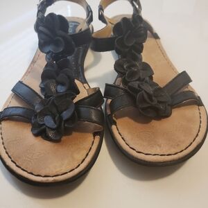 B.O.C. women's black leather sandals size 10 EU 42